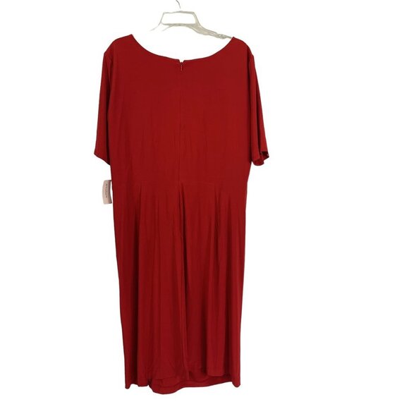 Jones Studio Women's Rose Red Evening Dress - Picture 2 of 6